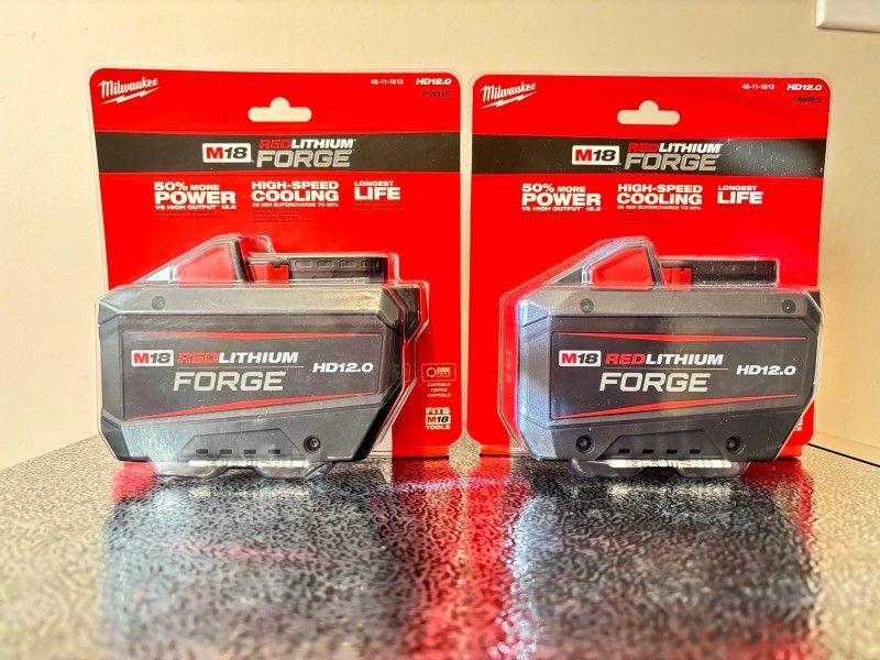 Milwaukee m18 Forge 12.0 Battery's 