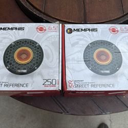 Memphis srxp62wt 6.5 pro coaxial speakers street reference 250 watt peak power $130 for pair brandnew