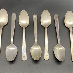 7 Vintage Northland & International Silver plated for HILTON HOTEL Spoons 