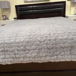 Cal king bed frame and mattress