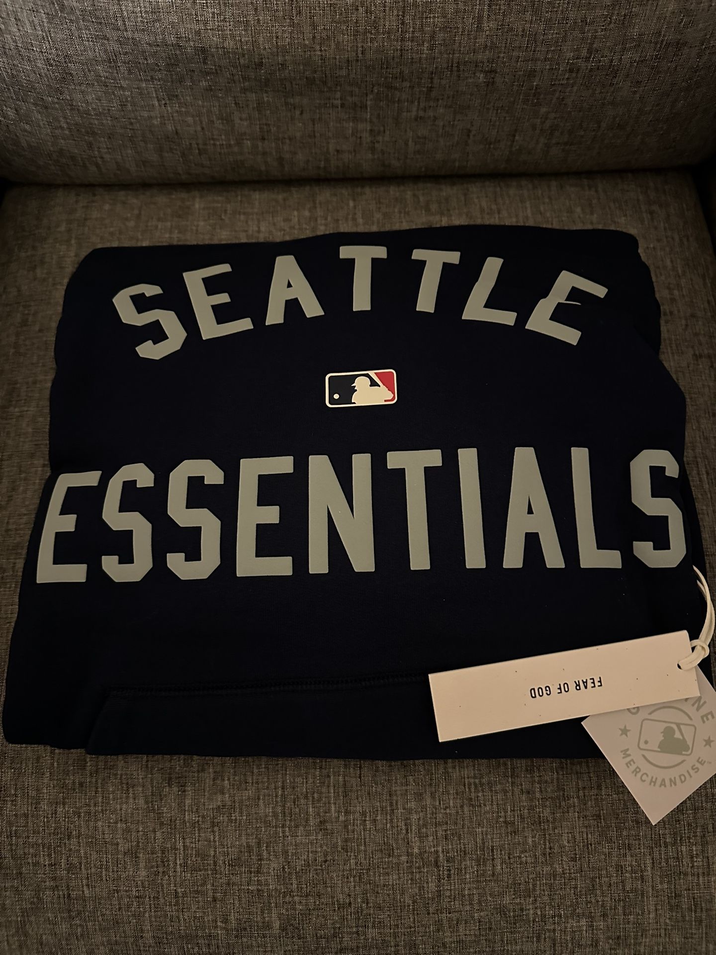 Fear of God Essentials Seattle Mariners Sport Hoodie Midnight Navy Size Large $320