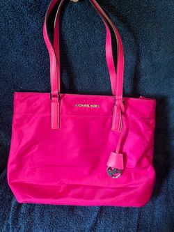 Michael Kors Women's Hot Pink Foldable Tote Bag Purse