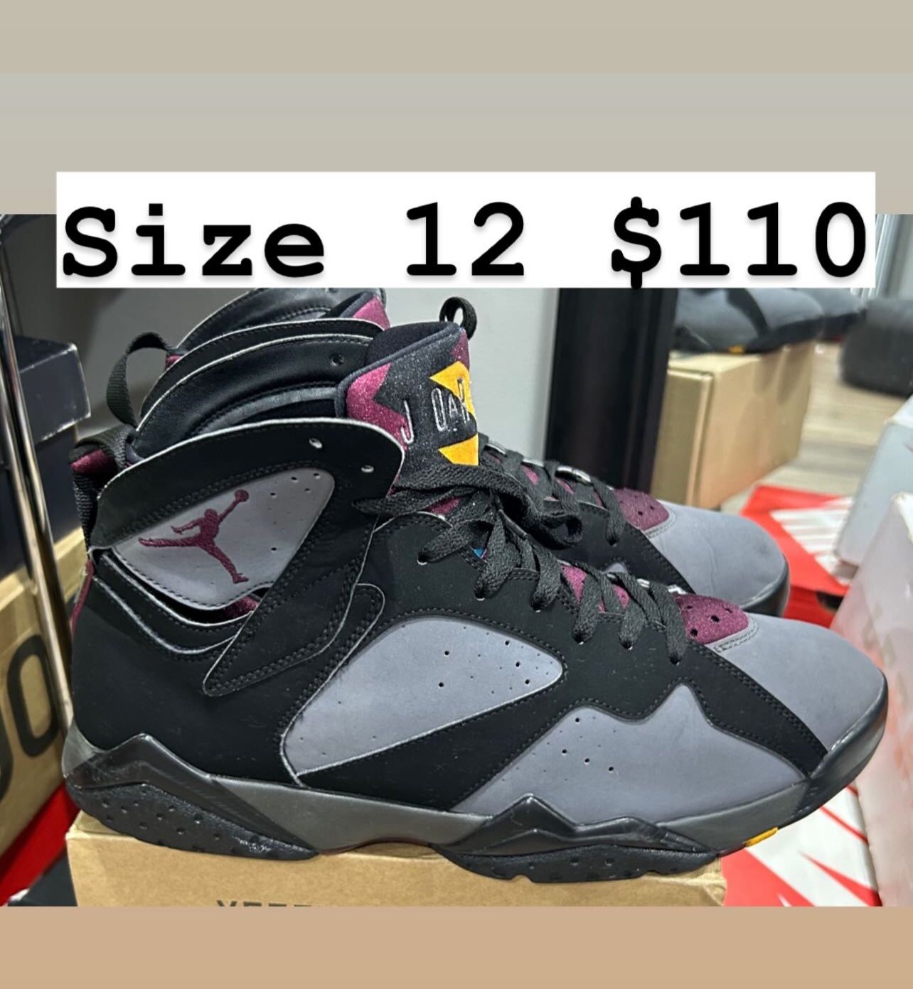 Jordan Retro 7s Bordeaux Size 12