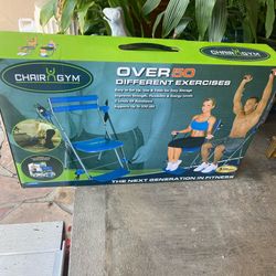 Chair Gym The Total Body Workout All in One Compact, Portable and Easy to Use At Home Exercise System, As Seen on TV - Blue