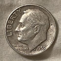 1959-P Roosevelt Dime Silver 