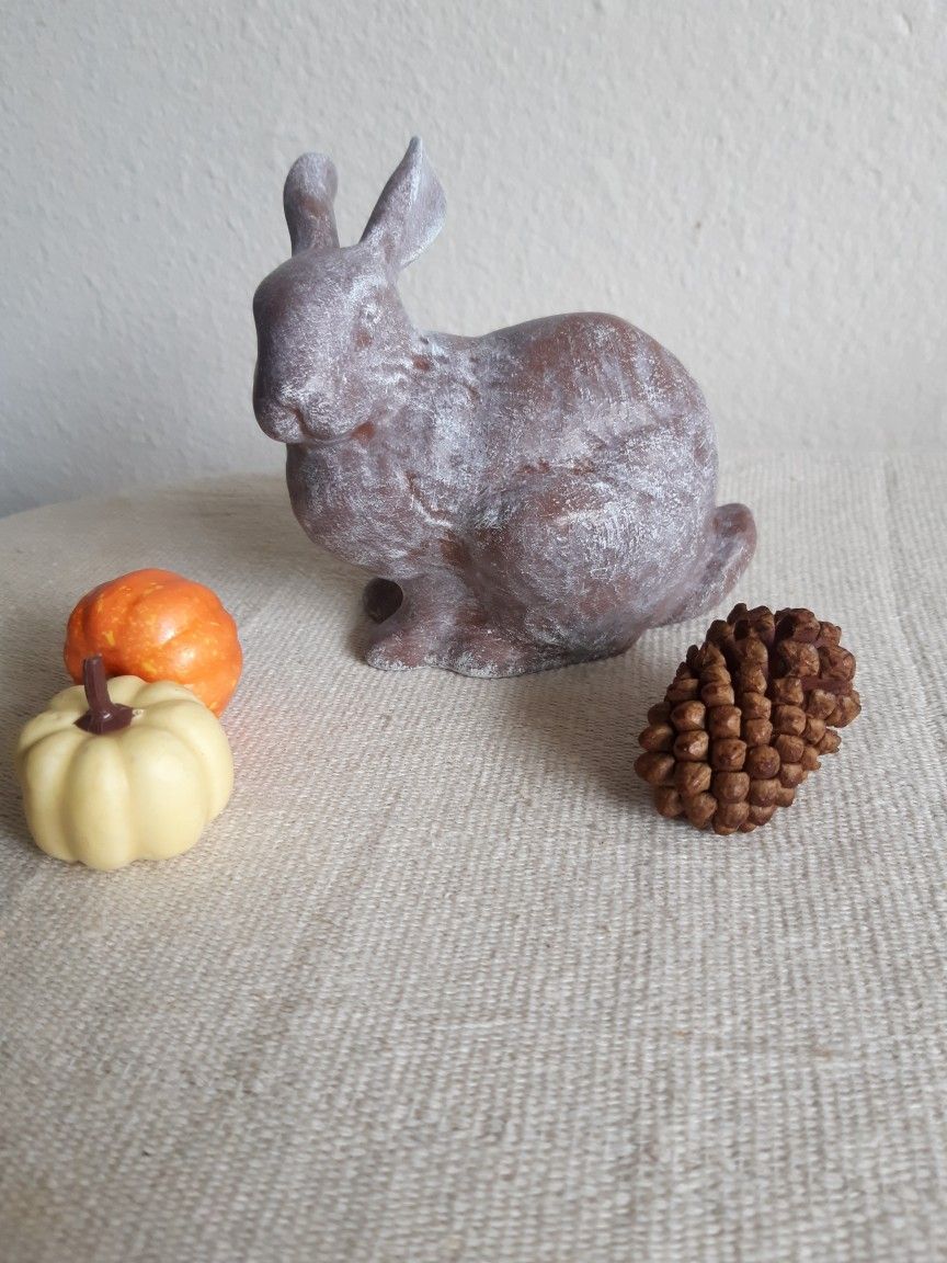 Adorable Little Fall Winter Ceramic Bunny