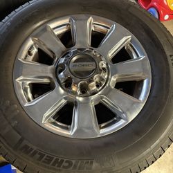 20 Inch Chrome Rims 8x170 Lug With Tires 