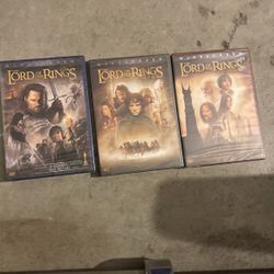 The Lord Of The Rings 3 DVDs