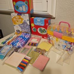 Kids Arts And Crafts Photos Frames Set Stones Puff Paints