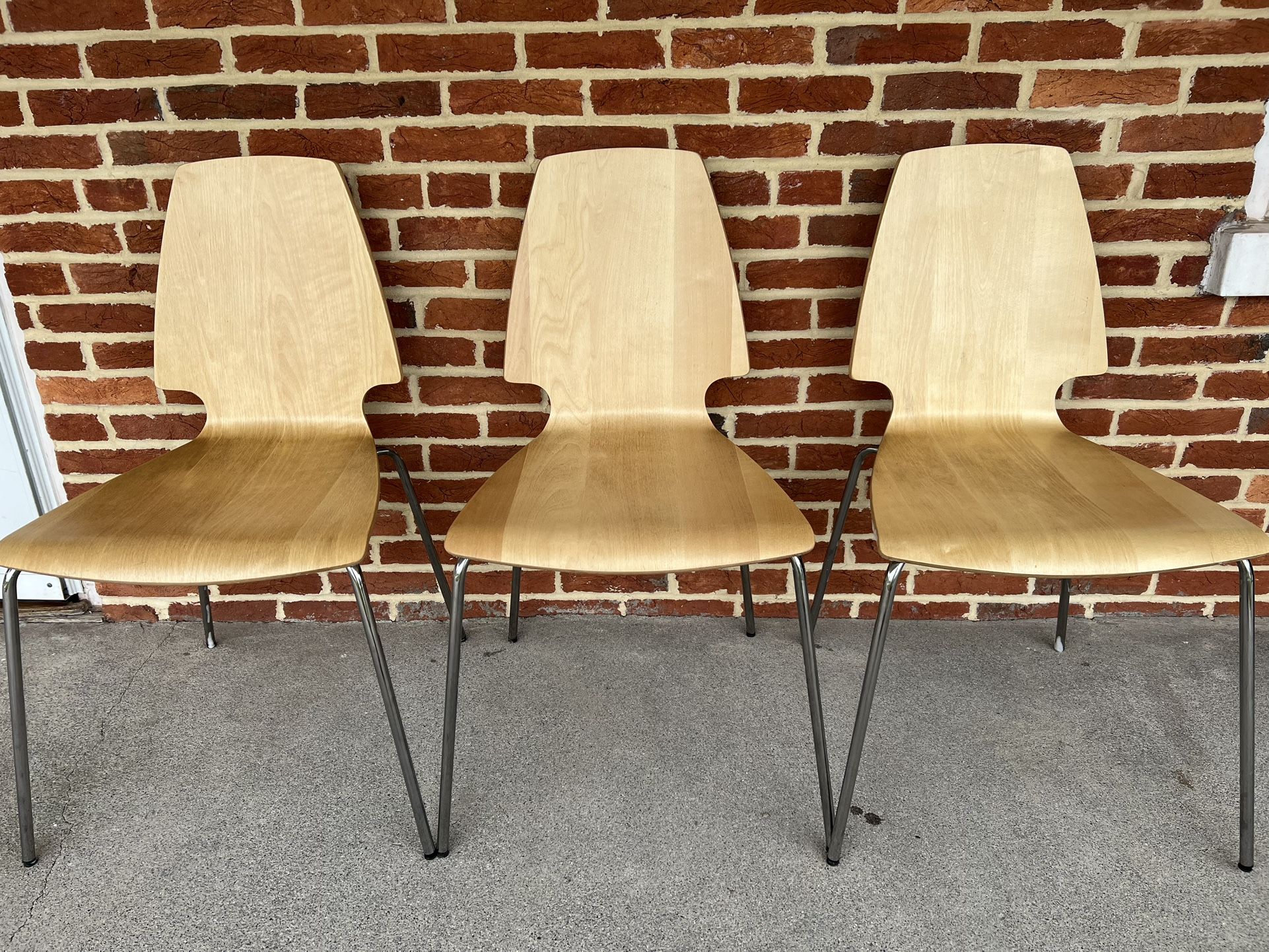 IKEA Vintage VILMAR OAK CHAIRS (3)