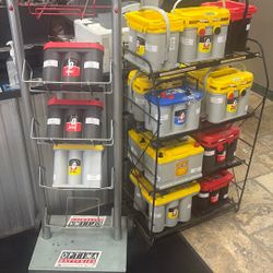 Red Yellow And Blue Optima Batteries