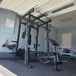 Smith Machine 2001 | Multi-Use Adj Bench | Gym Equipment | Fitness | Squat Rack | Excercise |🔴WEIGHTS AND BARBELL SOLD SEPARATELY 🔴 FREE DELIVERY 🚚