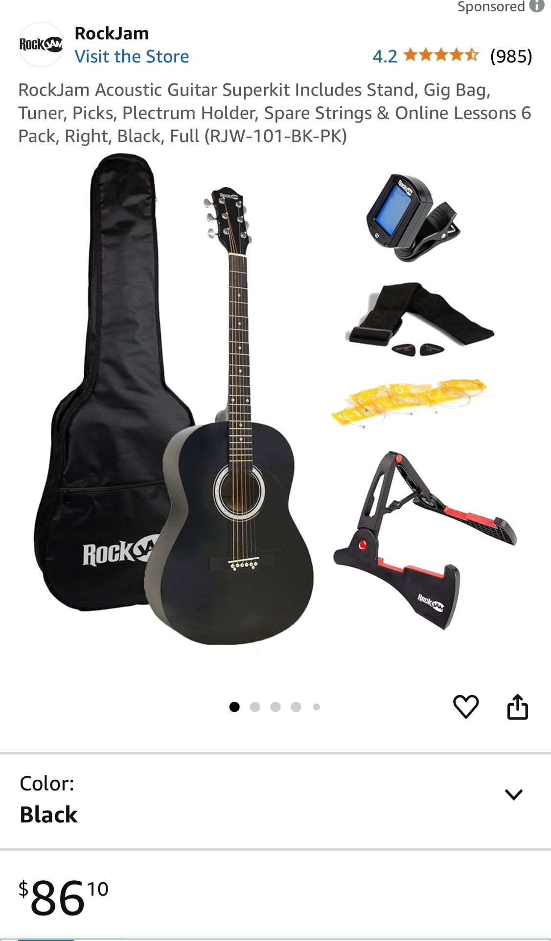 RockJam Acoustic Guitar Superkit