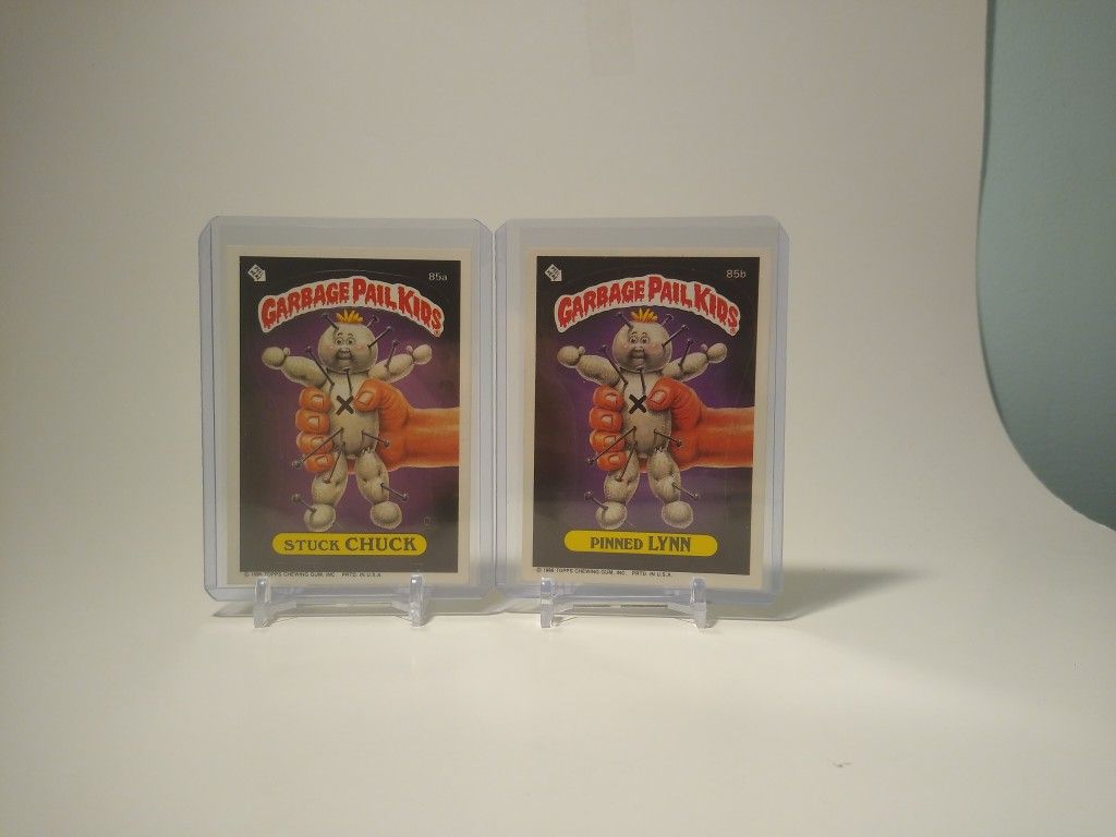 Garbage Pail Kids Series 3 1986 Stuck Chuck And Pinned Lynn