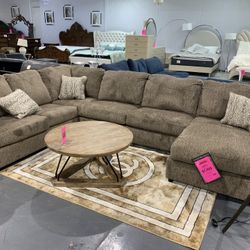 BROWN ULTRA PLUSH SECTIONAL !! $150 - A Month!!