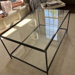 Metal And Glass Coffee Table 