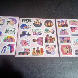 New 3 pack of Stickers of Demon Hunters (qty 38 small stickers)