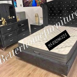New 4pc Bedroom Set In Box 📦 Finance Available No Credit Needed $39 Down 