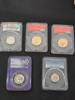 Graded Coin Lot – PCGS & NGC Slabs (PR69, MS67, MS70, Sacagawea, SMS Quarter)