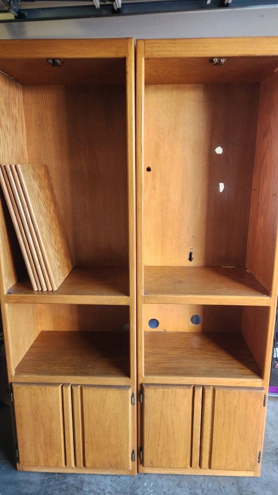 Oak Cabinets (2) 24" x 76.5 "