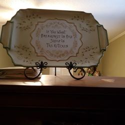 Platter With Cute Saying