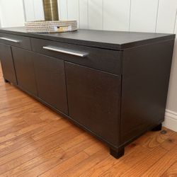 Dark Brown Entertainment Center/Console Table