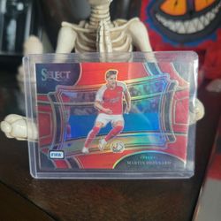 2023 Panini Select FIFA #228 Martin Odegaard field level red wave /150 prizm card