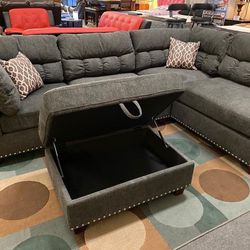 Special Price‼️ Gray 3pcs Reversible Sectional Set