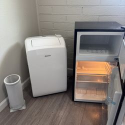 Hisense Portable Ac unit and Mini fridge