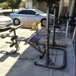 Brand New Bench Squat Rack Combo With Olympic Weight Set 