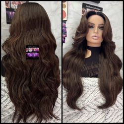 Human Hair Blended Lace Front Wig 