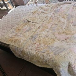 Full Size MADE Bed; frame, Box Spring, Mattress , Comforter, Shams & Bed Skirt!