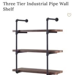 Wall Mounted Pipe Shelves