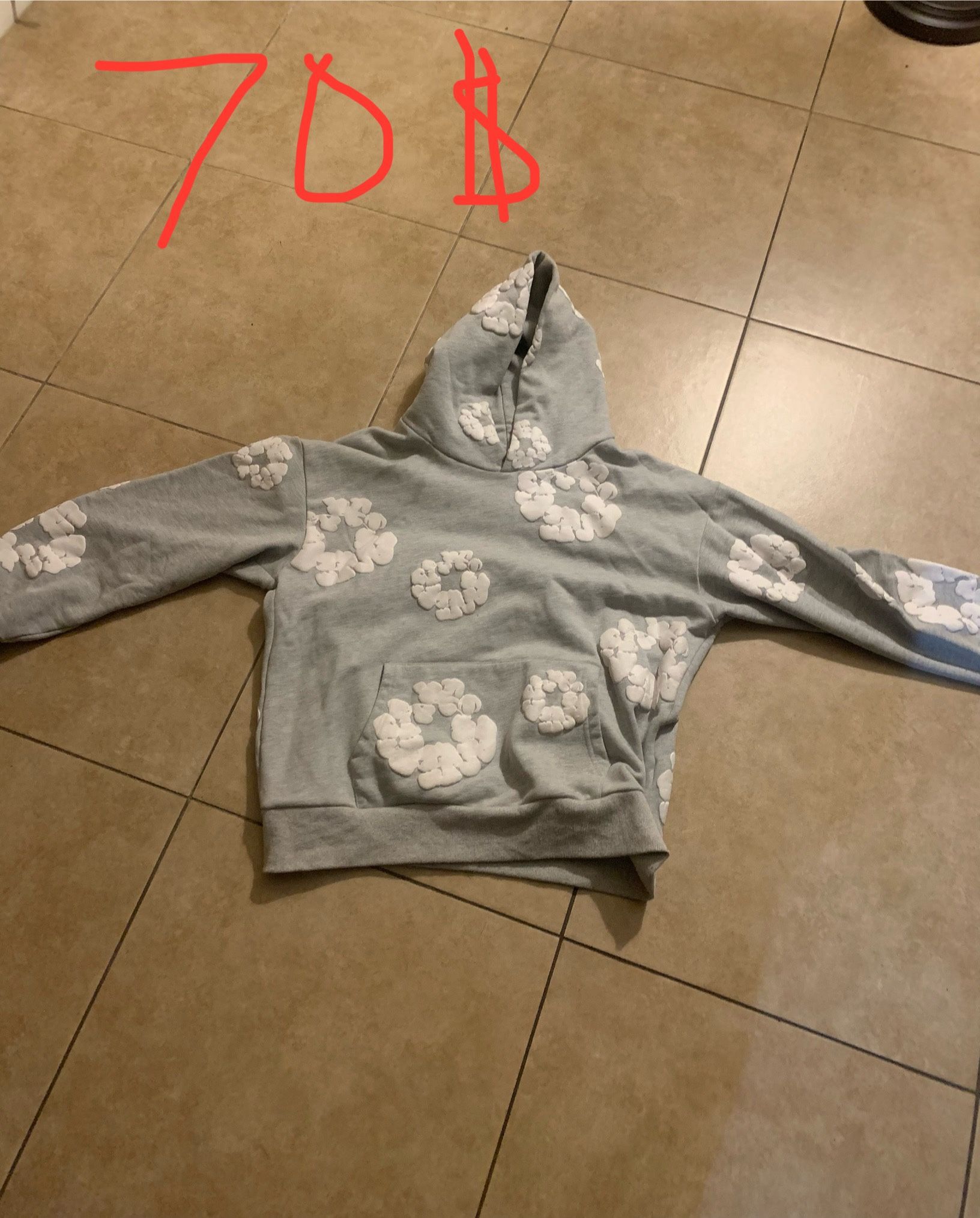 White denim tears hoodie M