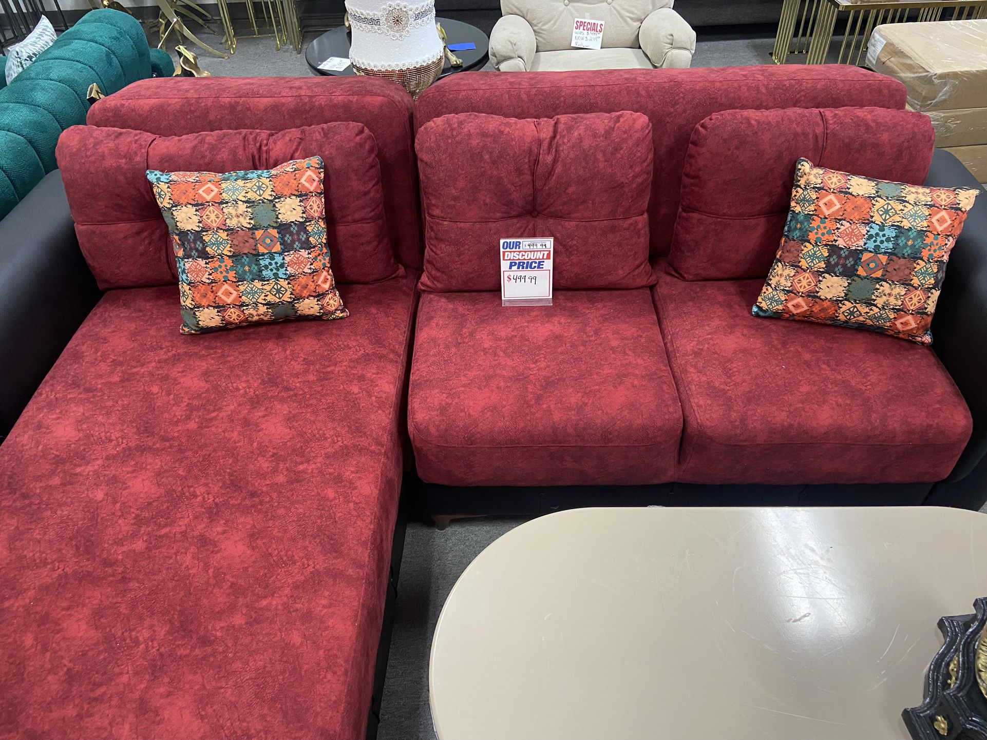 Red And Black Sectional