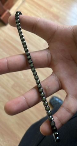 Moissanite black tennis bracelet 5mm