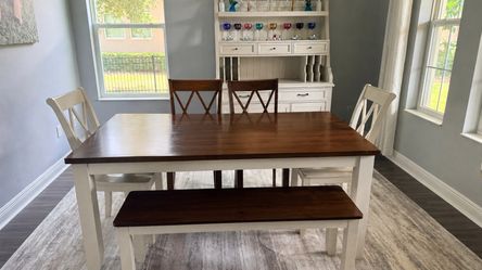 Dining table and chairs