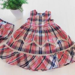 Ralph Lauren Baby Girls 18M Madras Plaid Summer Dress with Bloomers