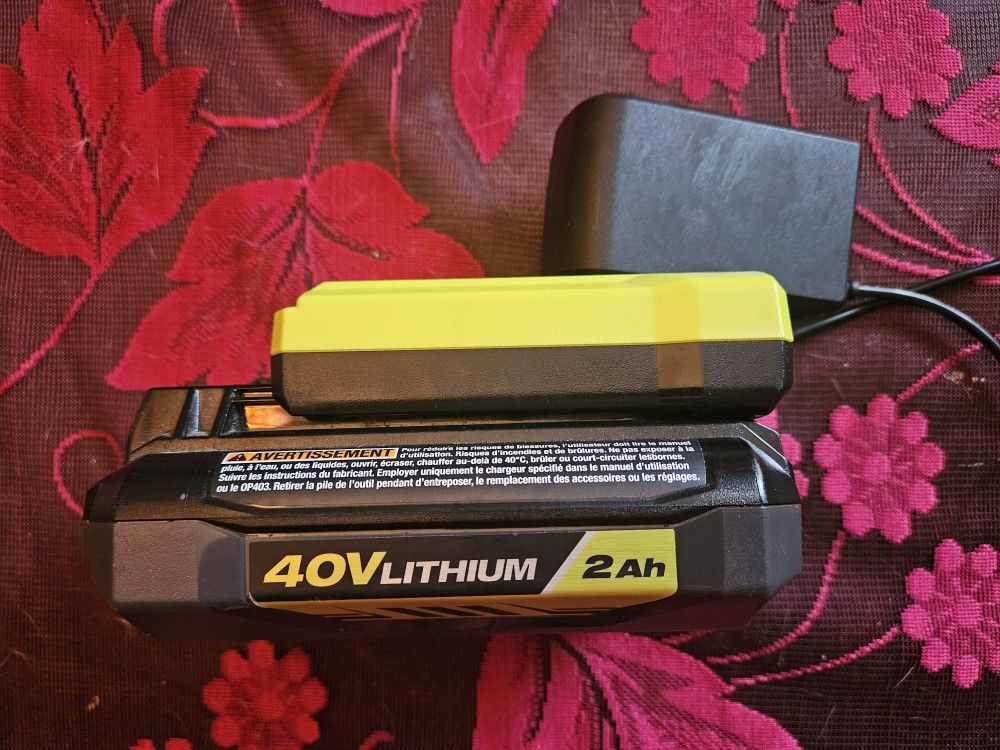Ryobi 40V Lithium Battery and Charger Kit