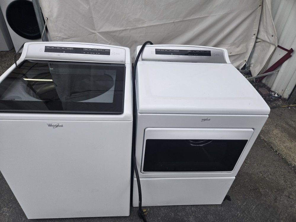 Whirlpool Washer And Dryer Set Electric Topload