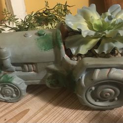 Mossy Tractor Faux Succulent 