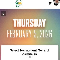 Waste Management Open Tickets General Admission 