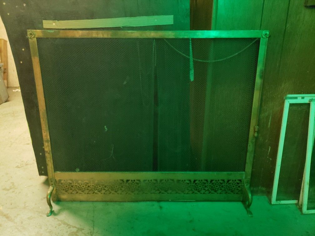 Antique Fireplace Screen