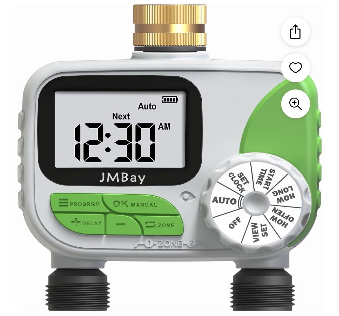 Sprinkler Timer Water Timer for Garden Hose 2 Zone, Hose Timer and Irrigation System for Yard
