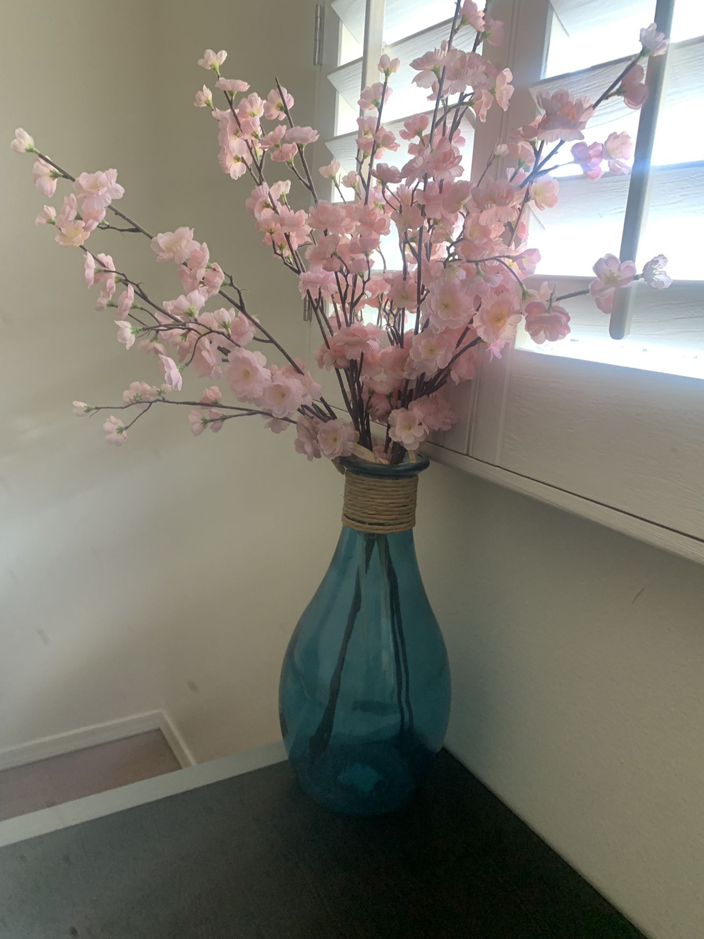 Cherry Blossom Fake Plant With Vase