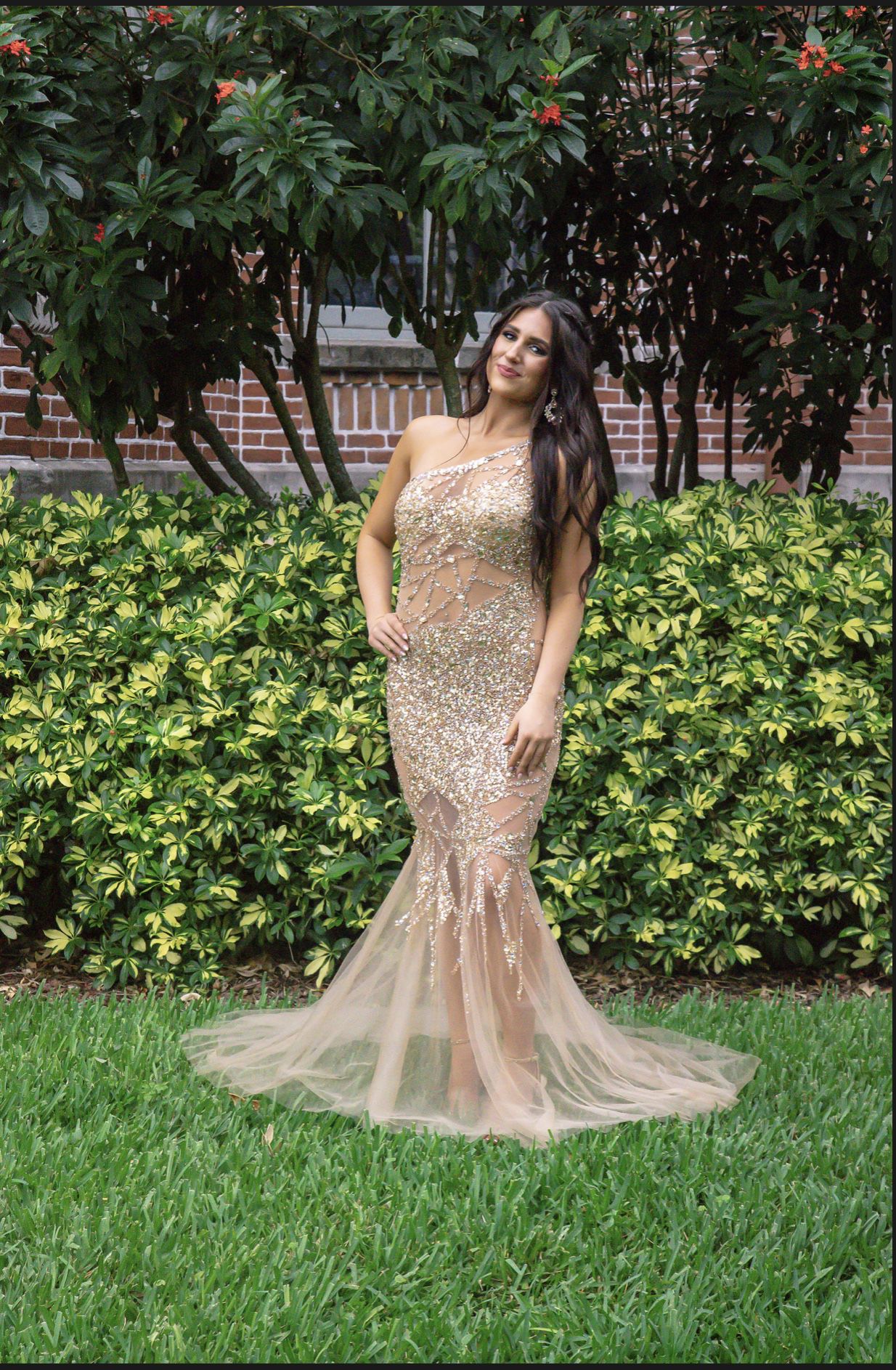 Jovani Gold Sequins Prom Dress - Gown - Designer Prom 