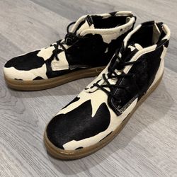 Steve Madden Cow Hair Ankle Boots – Men’s 8 – Real Fur – Brand New