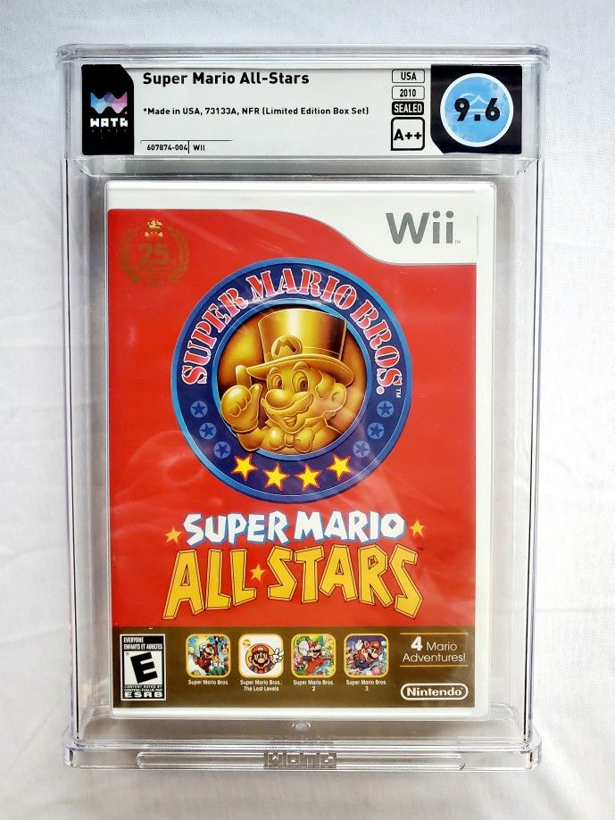 WATA 9.6 A++ SUPER MARIO ALL-STARS Limited Edition Nintendo Wii - Not For Resale