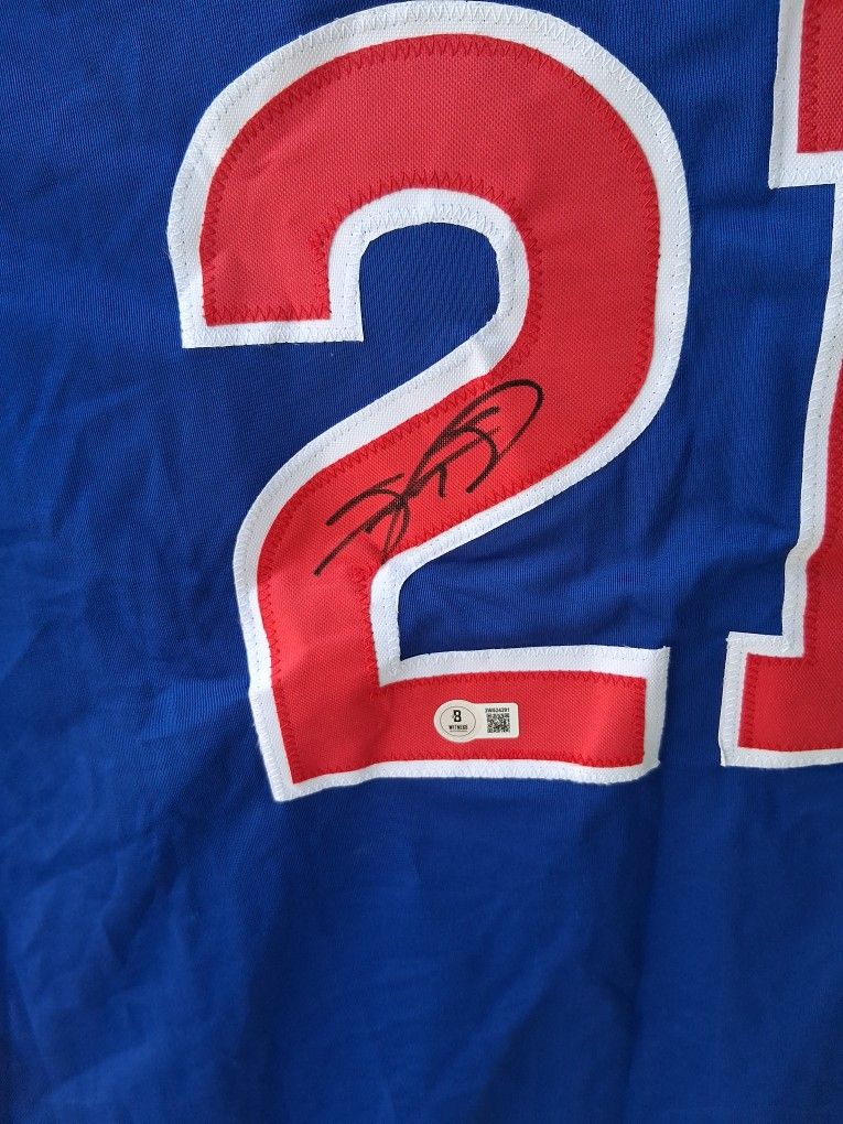 Sammy Sosa Singed Jersey. #21 hall of fame contender