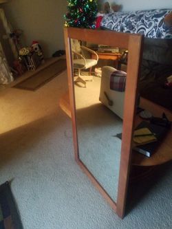 ($80) Framed mirror Length 42"×24" width it's about $175 mirror